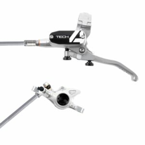 Hope Technology Tech 4 X2 Hydraulic Disc Brake - Silver / BlackFront Right HandBraided