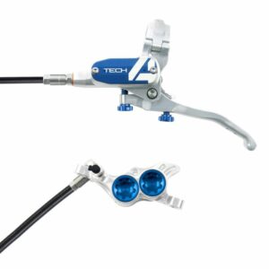 Hope Technology Tech 4 E4 Hydraulic Disc Brake - Silver / BlueFront Right HandStandard Black