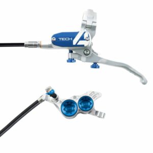 Hope Technology Tech 4 V4 Hydraulic Disc Brake - Silver / BlueFront Right HandStandard Black