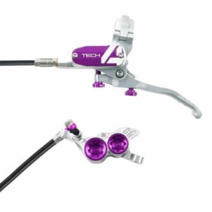 Hope Technology Tech 4 V4 Hydraulic Disc Brake - Silver / PurpleFront Right HandStandard Black