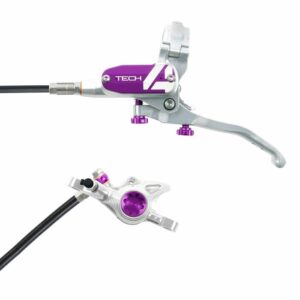 Hope Technology Tech 4 X2 Hydraulic Disc Brake - Silver / PurpleFront Right HandStandard Black