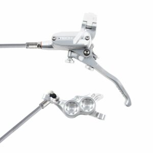Hope Technology Tech 4 E4 Hydraulic Disc Brake - Silver / SilverFront Right HandBraided