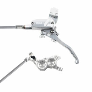 Hope Technology Tech 4 V4 Hydraulic Disc Brake - Silver / SilverFront Right HandBraided