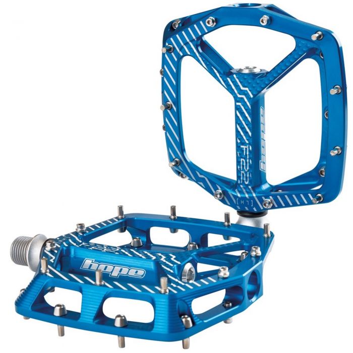 Hope Technology F22 Flat Pedals - Blue Hope Technology F22 Flat Pedals - Blue