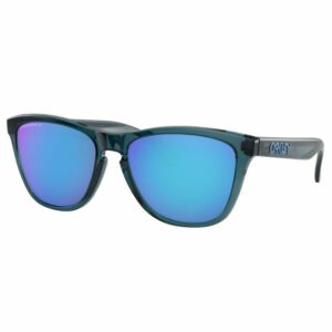 Oakley Frogskins Sunglasses - Crystal Black Frame / Prizm Sapphire Polarized Lens