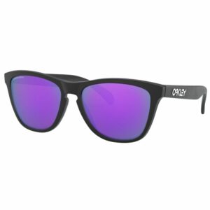 Oakley Frogskins Sunglasses - Matte Black Frame / Prizm Violet Lens