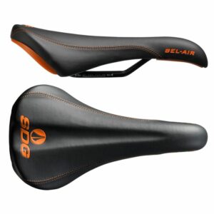 SDG Bel-Air Steel Saddle - Black / Orange