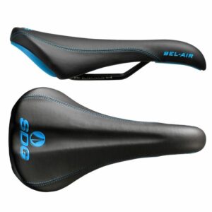 SDG Bel-Air Steel Saddle - Black / Cyan