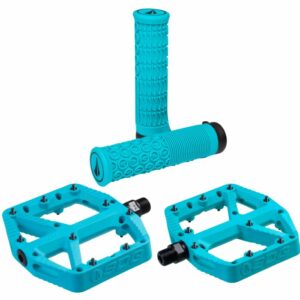 SDG Comp Pedals & Thrice Grips - Turquoise