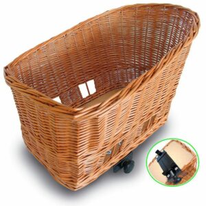Basil Pasja System Elba Wicker Dog Basket Rear w/